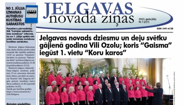  : Jelgavas novada zi&#326;as  